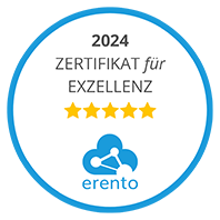 erento Zertifikat für Exzellenz