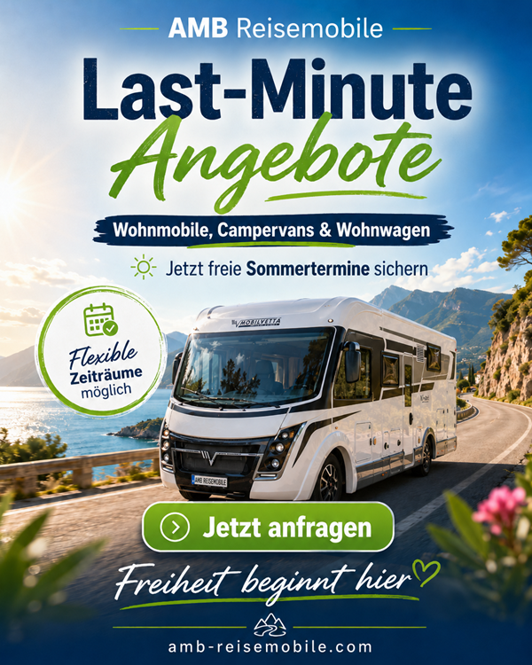Last Minute Wohnmobil und Wohnwagen mieten